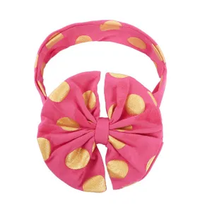 الجملة منتجات الأطفال البولكا نقطة طفلة القوس عقال القطن مطبوعة الطفل رباطات Wholesale Baby Products Polka Dot Baby Girl Bow Headband Cotton Printed Baby Headbands