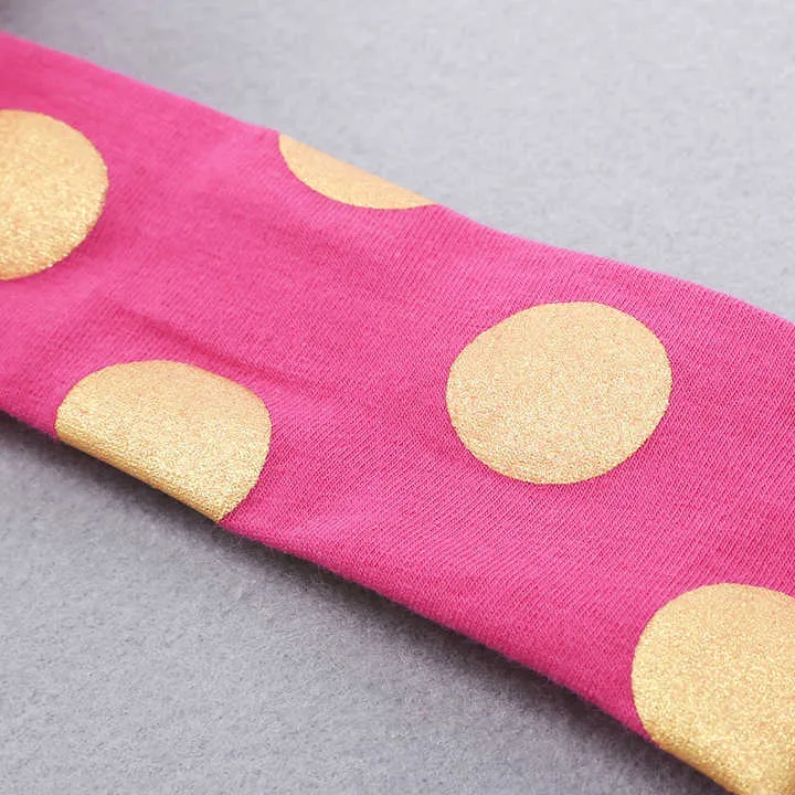 الجملة منتجات الأطفال البولكا نقطة طفلة القوس عقال القطن مطبوعة الطفل رباطات Wholesale Baby Products Polka Dot Baby Girl Bow Headband Cotton Printed Baby Headbands