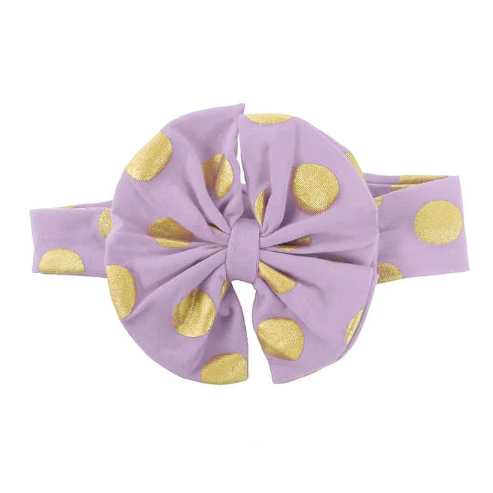 الجملة منتجات الأطفال البولكا نقطة طفلة القوس عقال القطن مطبوعة الطفل رباطات Wholesale Baby Products Polka Dot Baby Girl Bow Headband Cotton Printed Baby Headbands
