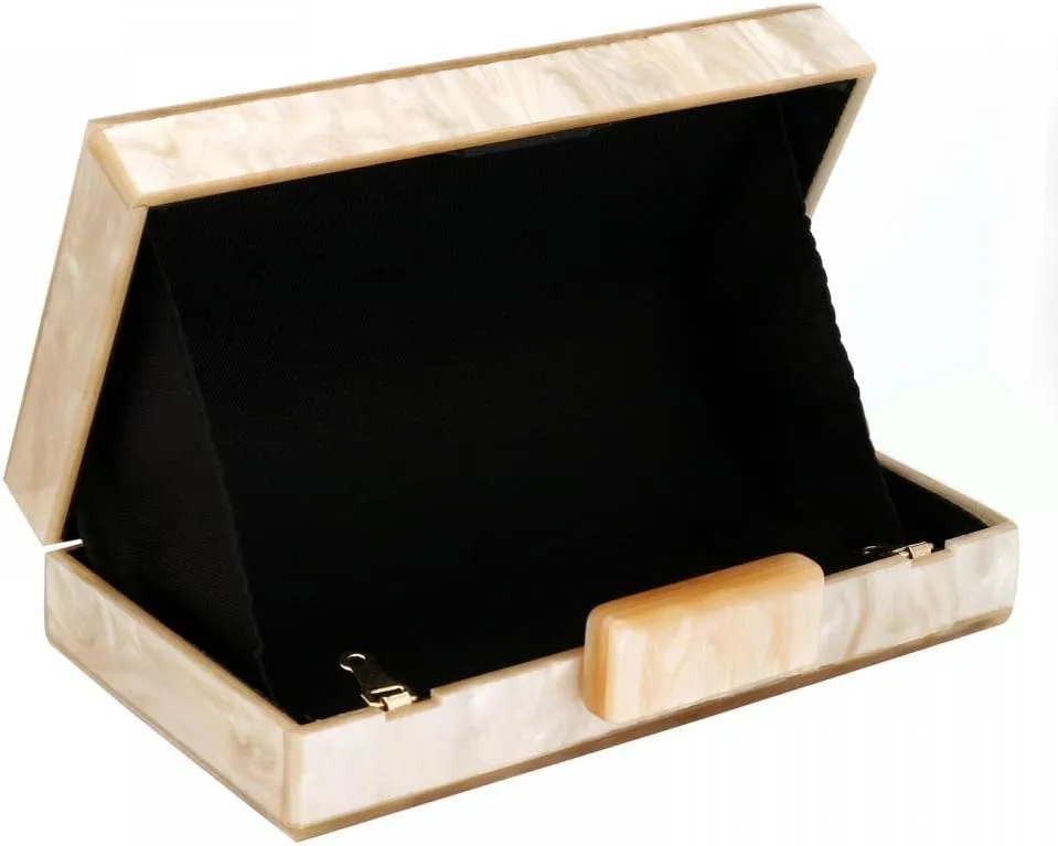 Acrylic Handbags for Women Multicolor Perspex Geometric Purses Box Clutch Elegant Crossbody Bag for Lady Evening Banquet Prom