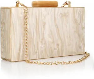 Acrylic Handbags for Women Multicolor Perspex Geometric Purses Box Clutch Elegant Crossbody Bag for Lady Evening Banquet Prom