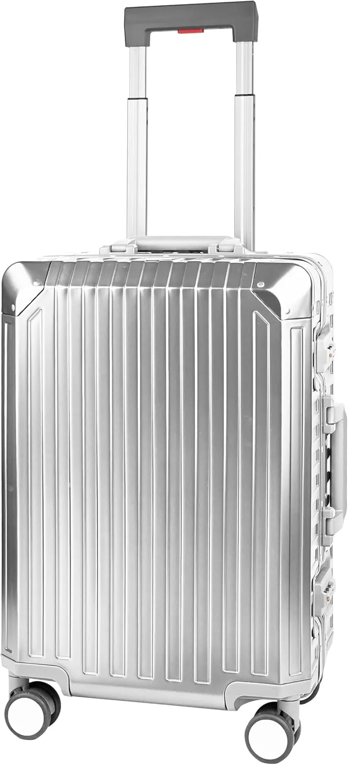 All Aluminum Luggage Suitcase 3 Sizes (20",26",29") TSA Lock Carry On Silver (20" Carry On)