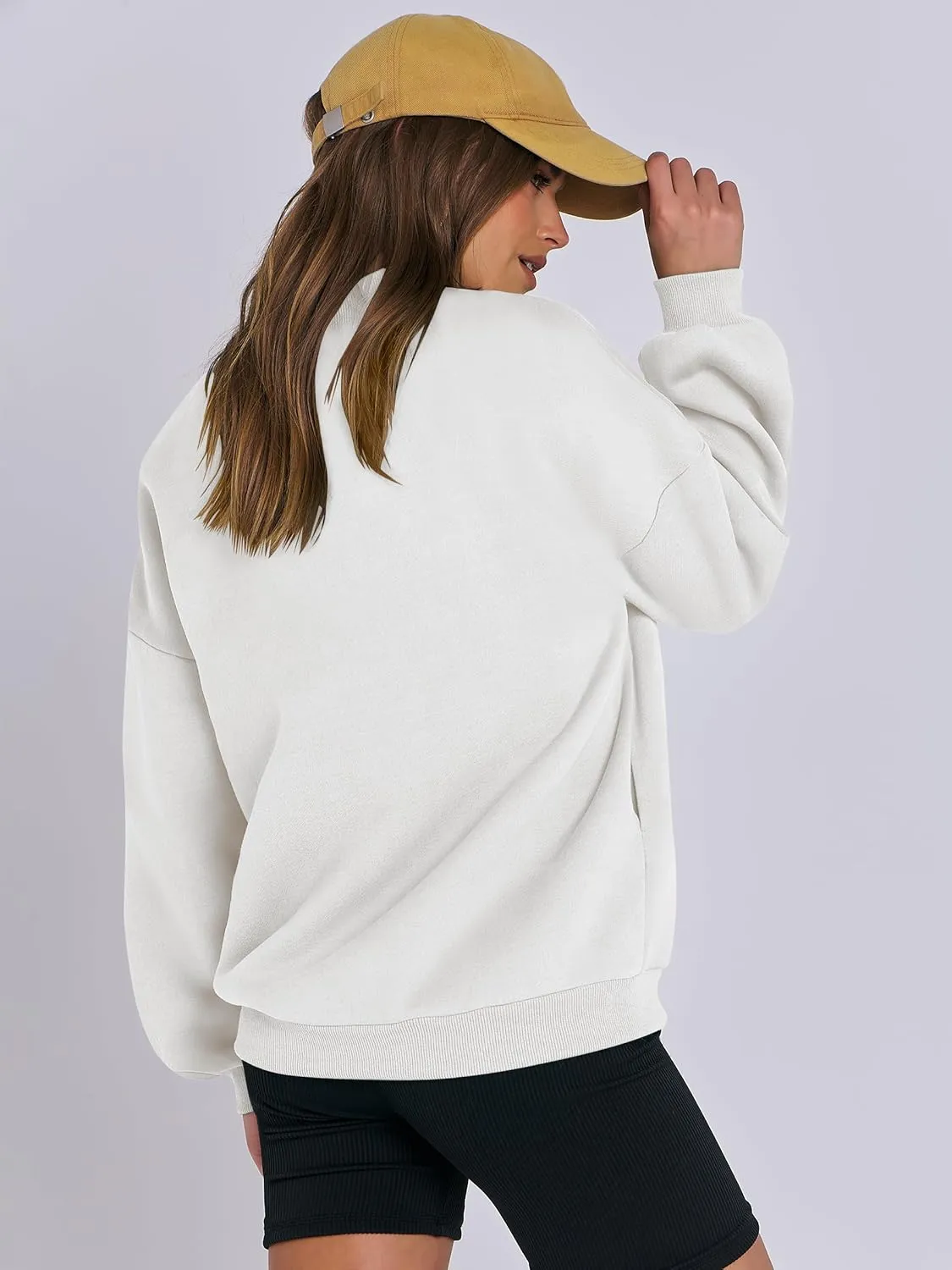 ANRABESS Women's Zip up Oversized Sweatshirts Fleece jacket Coat Long Sleeve Casual Hoodie 2025 Fall Teen Girl Top Clothes