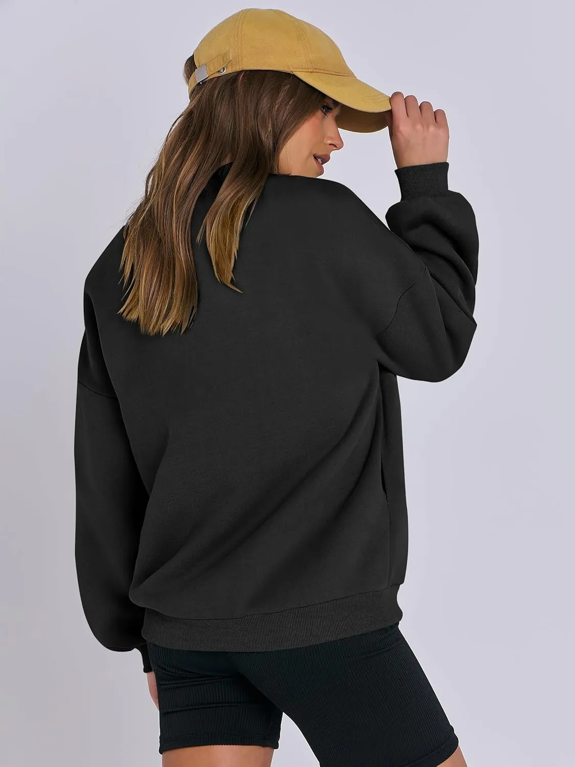 ANRABESS Women's Zip up Oversized Sweatshirts Fleece jacket Coat Long Sleeve Casual Hoodie 2025 Fall Teen Girl Top Clothes