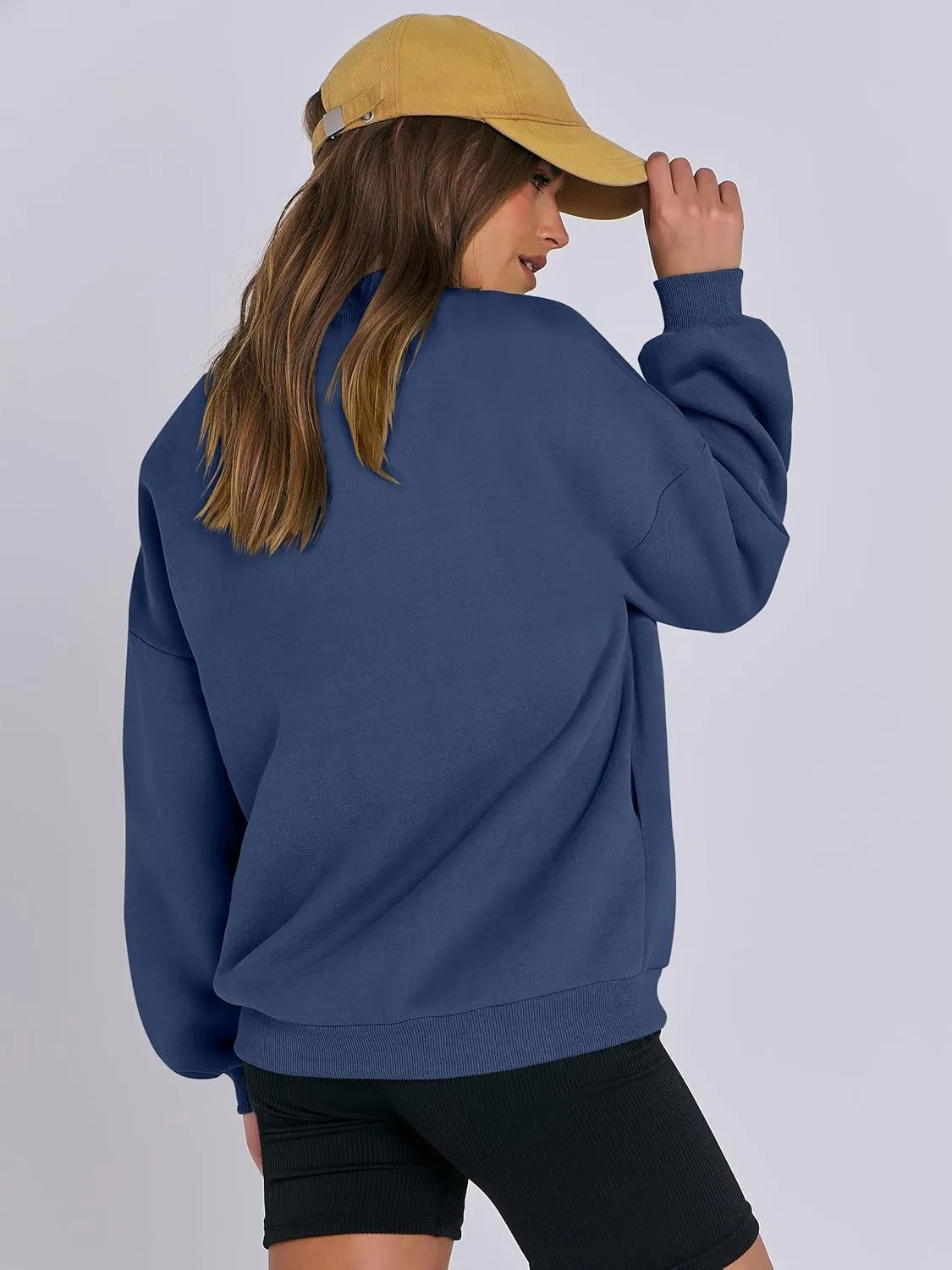 ANRABESS Women's Zip up Oversized Sweatshirts Fleece jacket Coat Long Sleeve Casual Hoodie 2025 Fall Teen Girl Top Clothes
