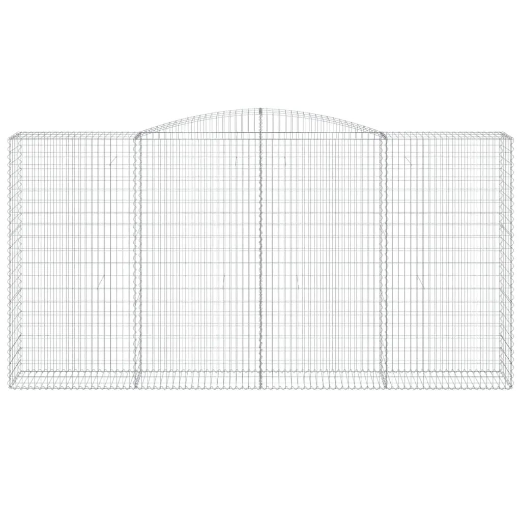 Arched Gabion Baskets 15 pcs 400x50x200/220 cm Galvanised Iron