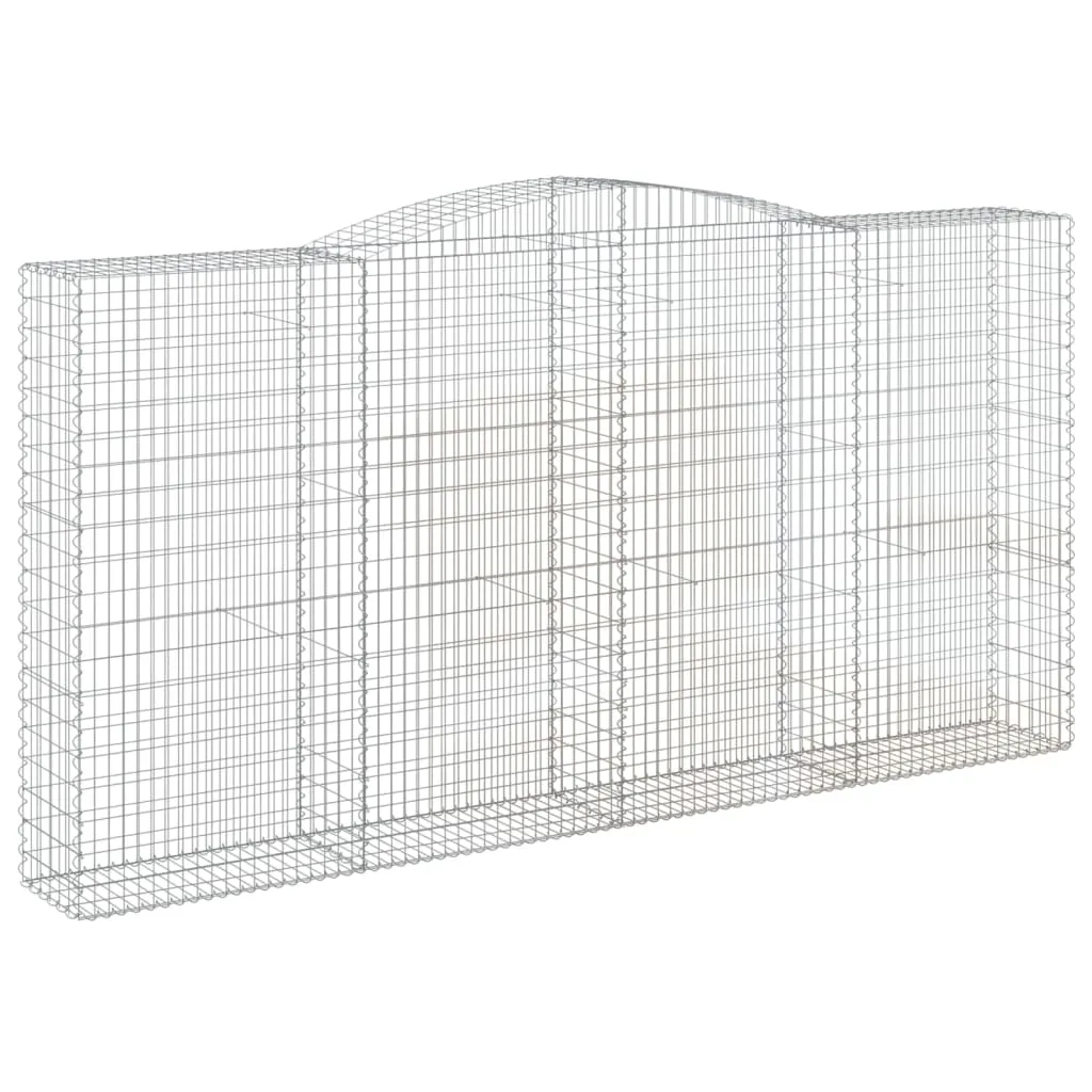Arched Gabion Baskets 15 pcs 400x50x200/220 cm Galvanised Iron