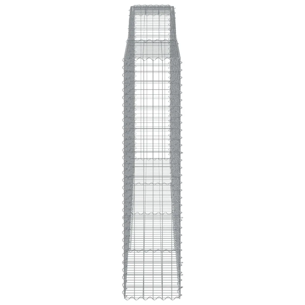 Arched Gabion Baskets 15 pcs 400x50x200/220 cm Galvanised Iron
