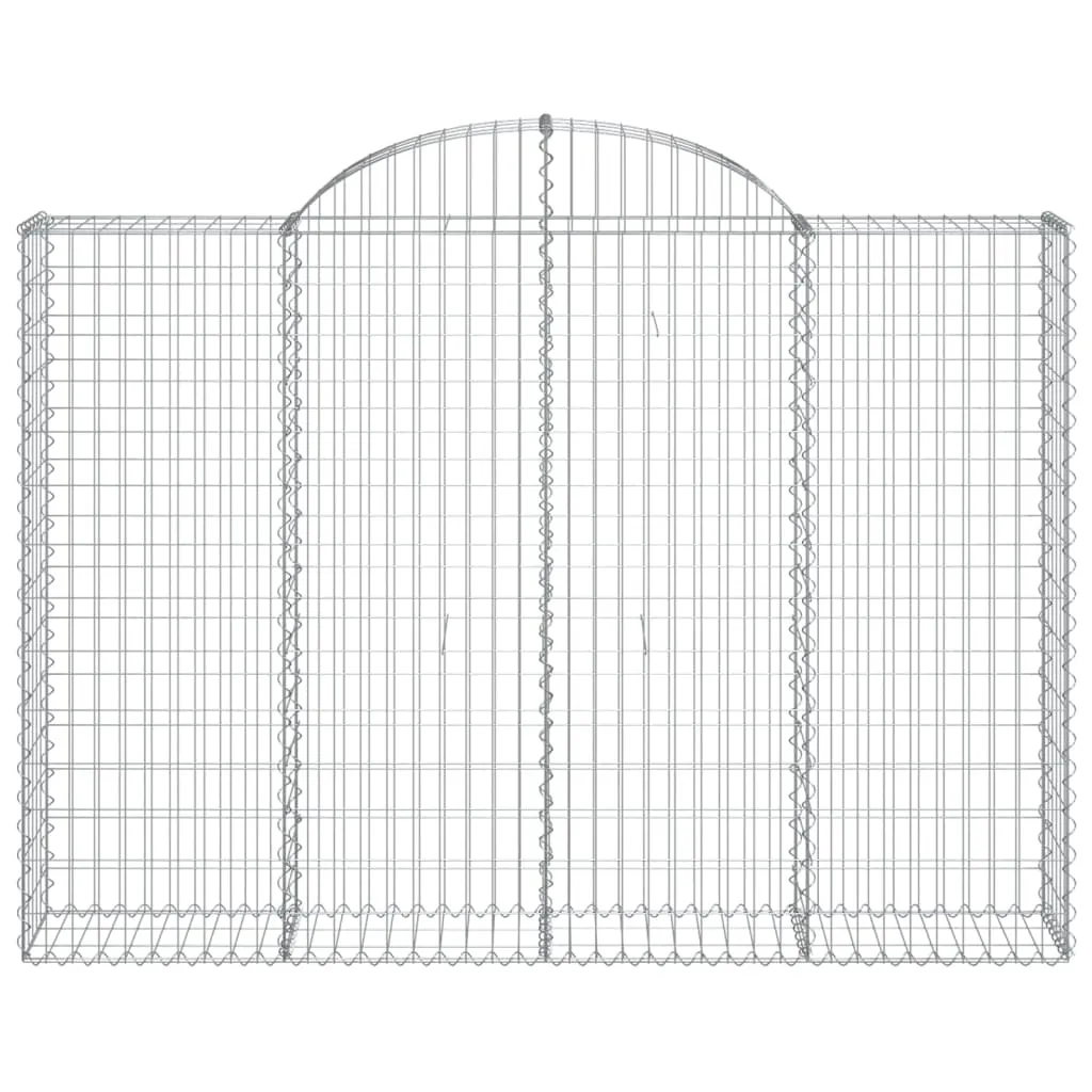Arched Gabion Baskets 9 pcs 200x30x140/160 cm Galvanised Iron