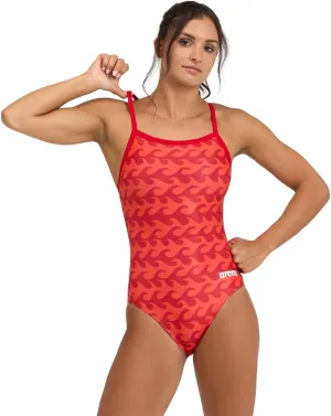 ARENA Performance Ride The Wave Women's Swimsuit Light Drop Back MaxLife Fabric Athletic One Piece Training Suit
