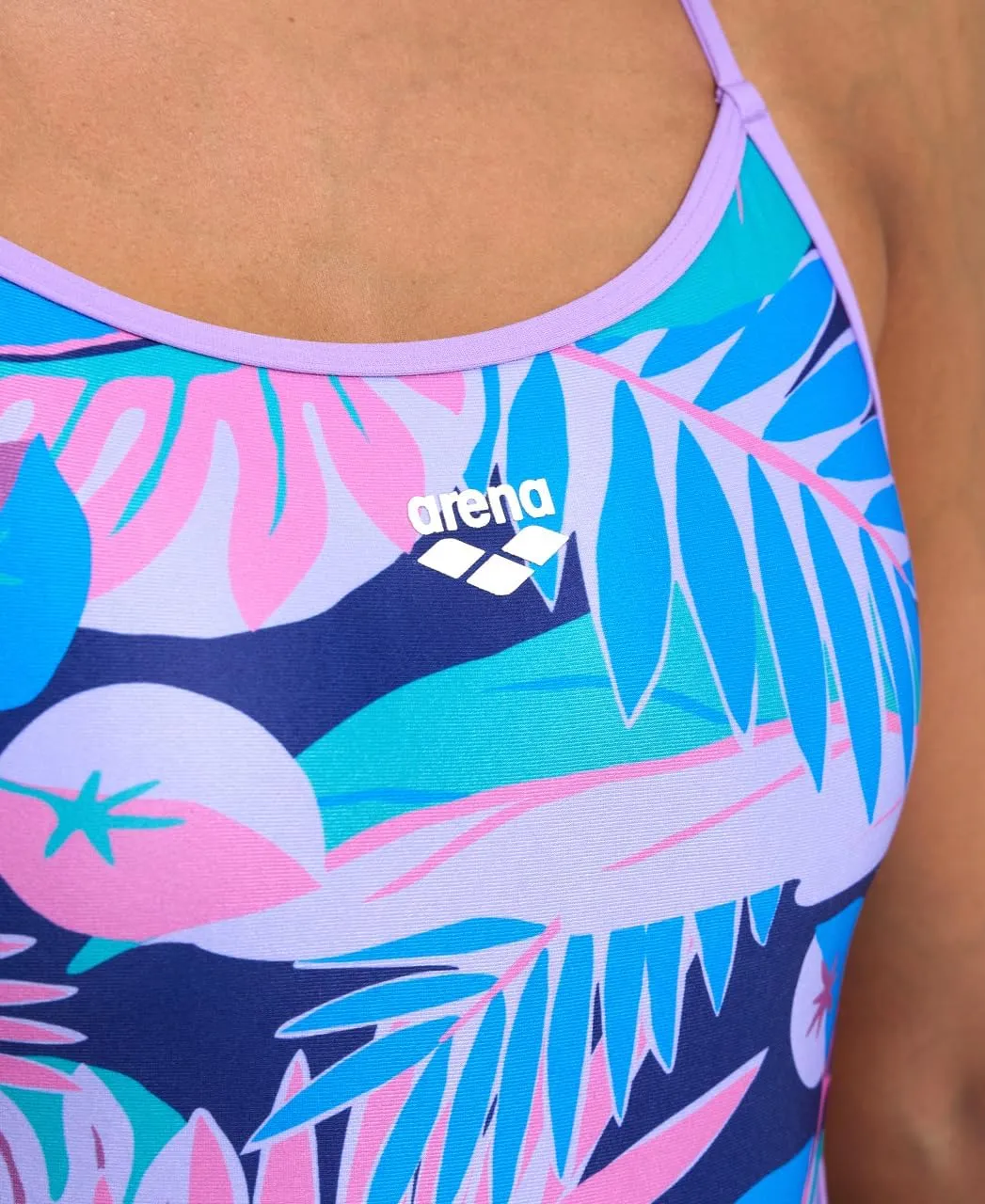 ARENA Performance Tropic Women's Swimsuit Lace Back One Piece MaxLife Training Bathing Suit