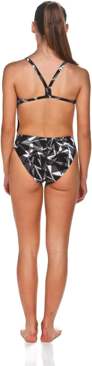 ARENA Women's Shattered Glass Challenge Back One Piece Swimsuit