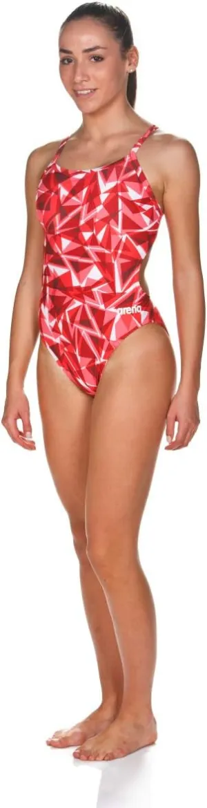 ARENA Women's Shattered Glass Challenge Back One Piece Swimsuit