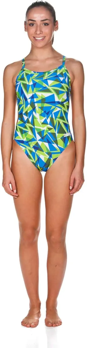 ARENA Women's Shattered Glass Challenge Back One Piece Swimsuit