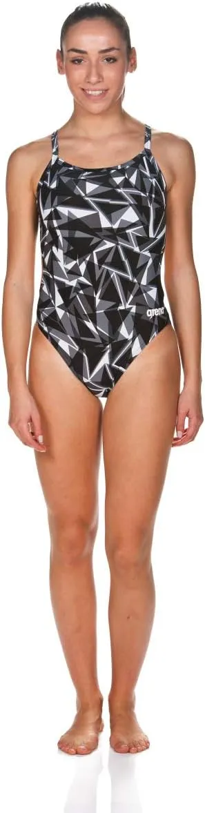 ARENA Women's Shattered Glass Challenge Back One Piece Swimsuit