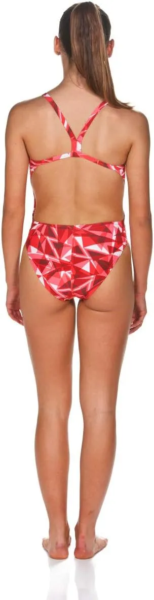 ARENA Women's Shattered Glass Challenge Back One Piece Swimsuit