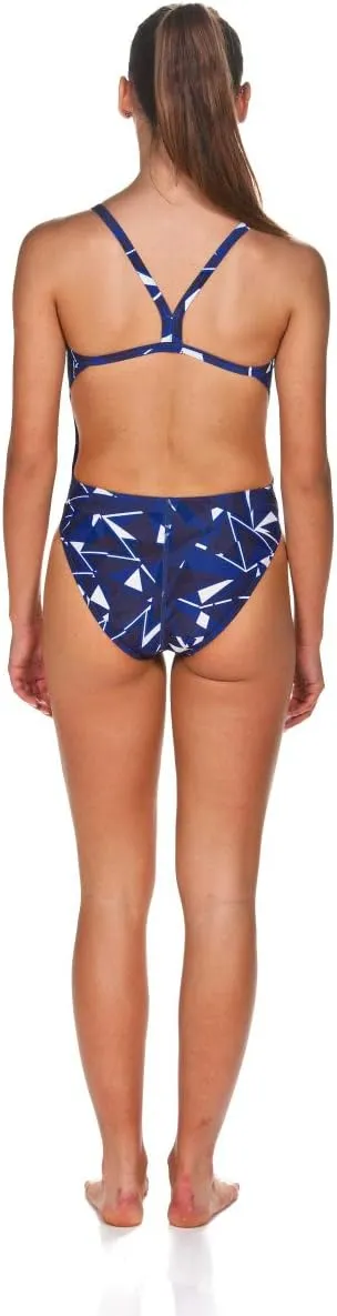 ARENA Women's Shattered Glass Challenge Back One Piece Swimsuit