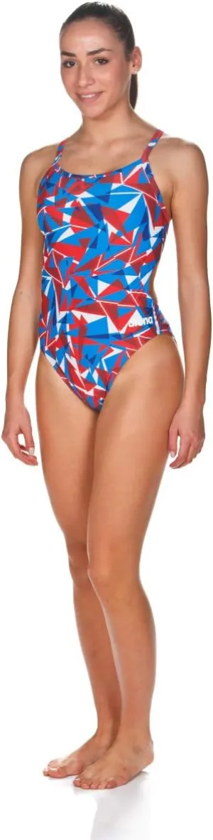 ARENA Women's Shattered Glass Challenge Back One Piece Swimsuit