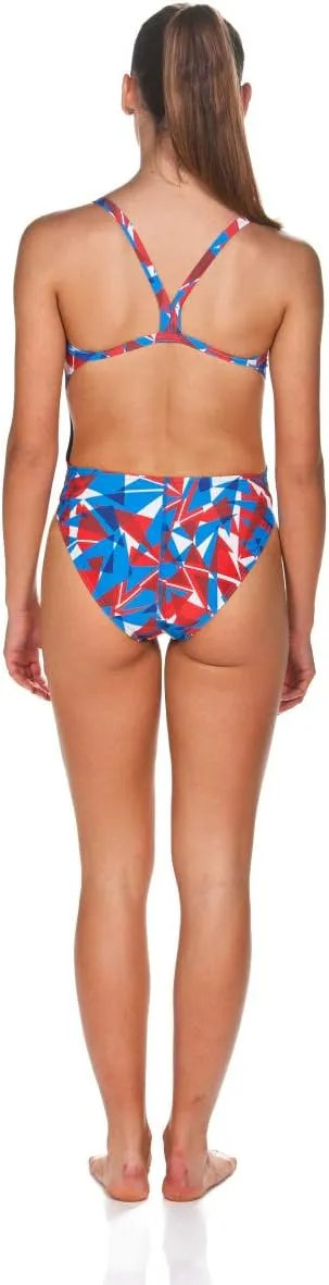 ARENA Women's Shattered Glass Challenge Back One Piece Swimsuit