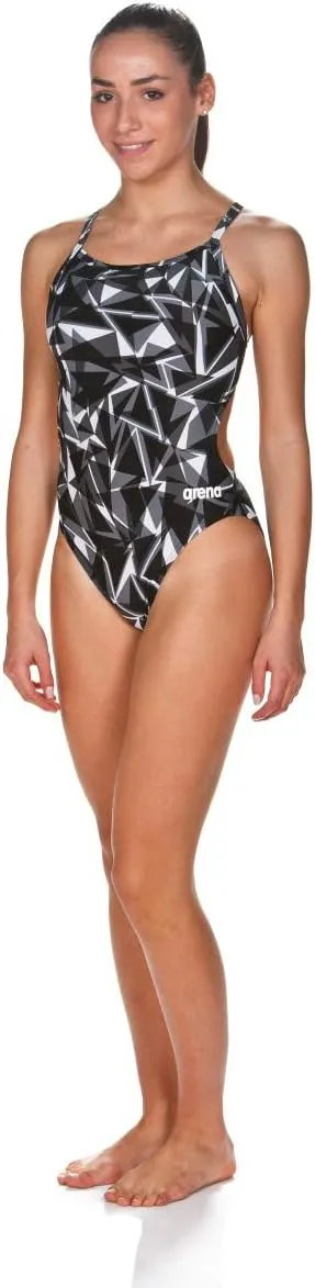 ARENA Women's Shattered Glass Challenge Back One Piece Swimsuit