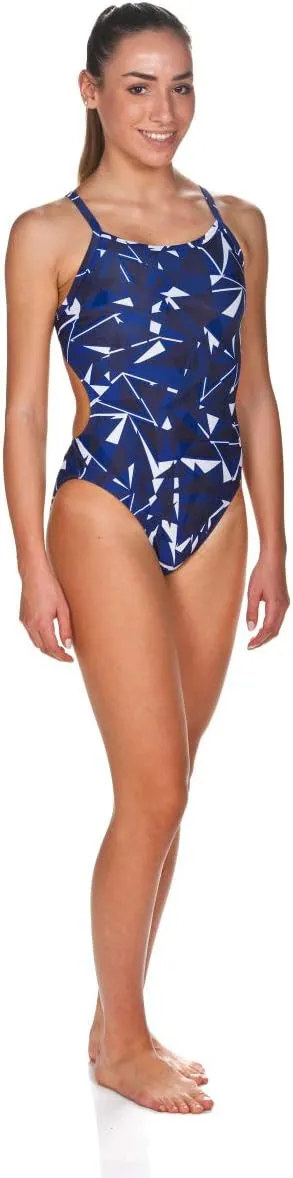 ARENA Women's Shattered Glass Challenge Back One Piece Swimsuit