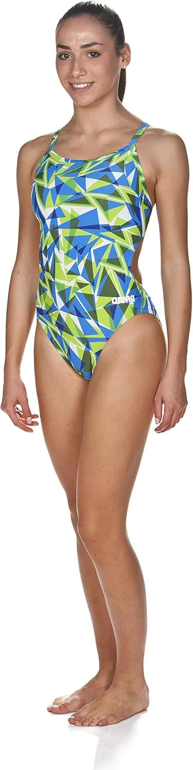 ARENA Women's Shattered Glass Challenge Back One Piece Swimsuit