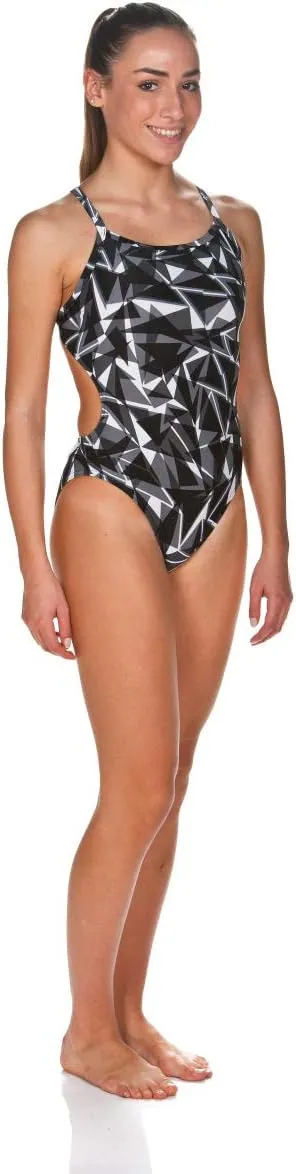 ARENA Women's Shattered Glass Challenge Back One Piece Swimsuit