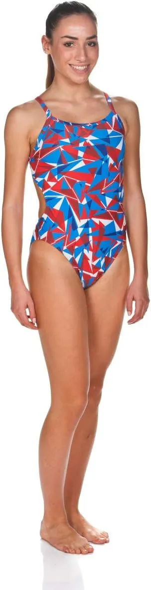 ARENA Women's Shattered Glass Challenge Back One Piece Swimsuit