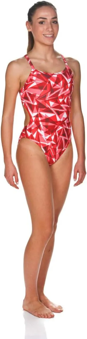 ARENA Women's Shattered Glass Challenge Back One Piece Swimsuit