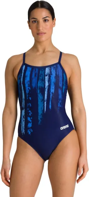 Arena Women's Team Painted Stripes Light Drop Back MaxLife One Piece Swimsuit