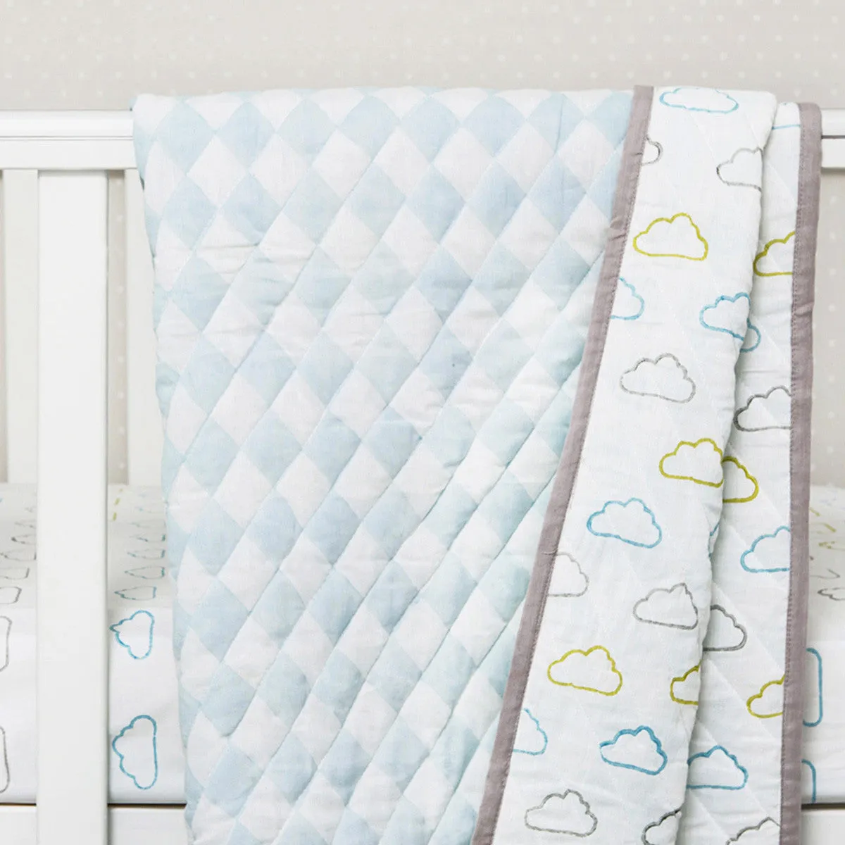Baby Rock My Crib Gift Basket <br> Blue Cloud<br><span style="font-size: 10px;">Can be Personalised</span>