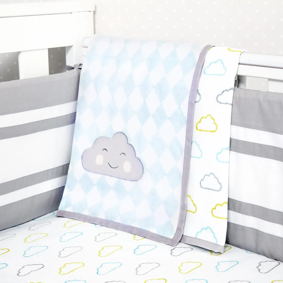 Baby Rock My Crib Gift Basket <br> Blue Cloud<br><span style="font-size: 10px;">Can be Personalised</span>