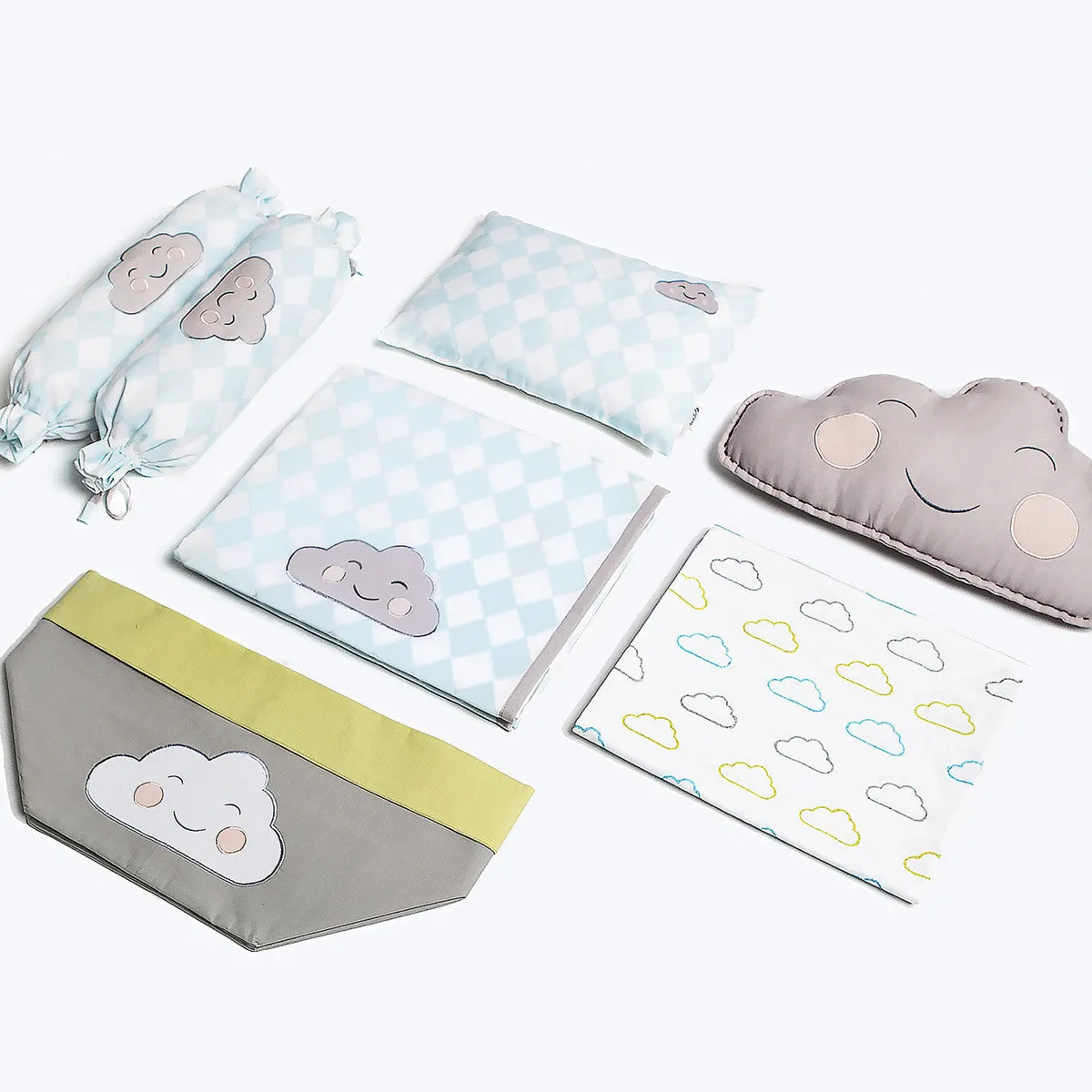 Baby Rock My Crib Gift Basket <br> Blue Cloud<br><span style="font-size: 10px;">Can be Personalised</span>