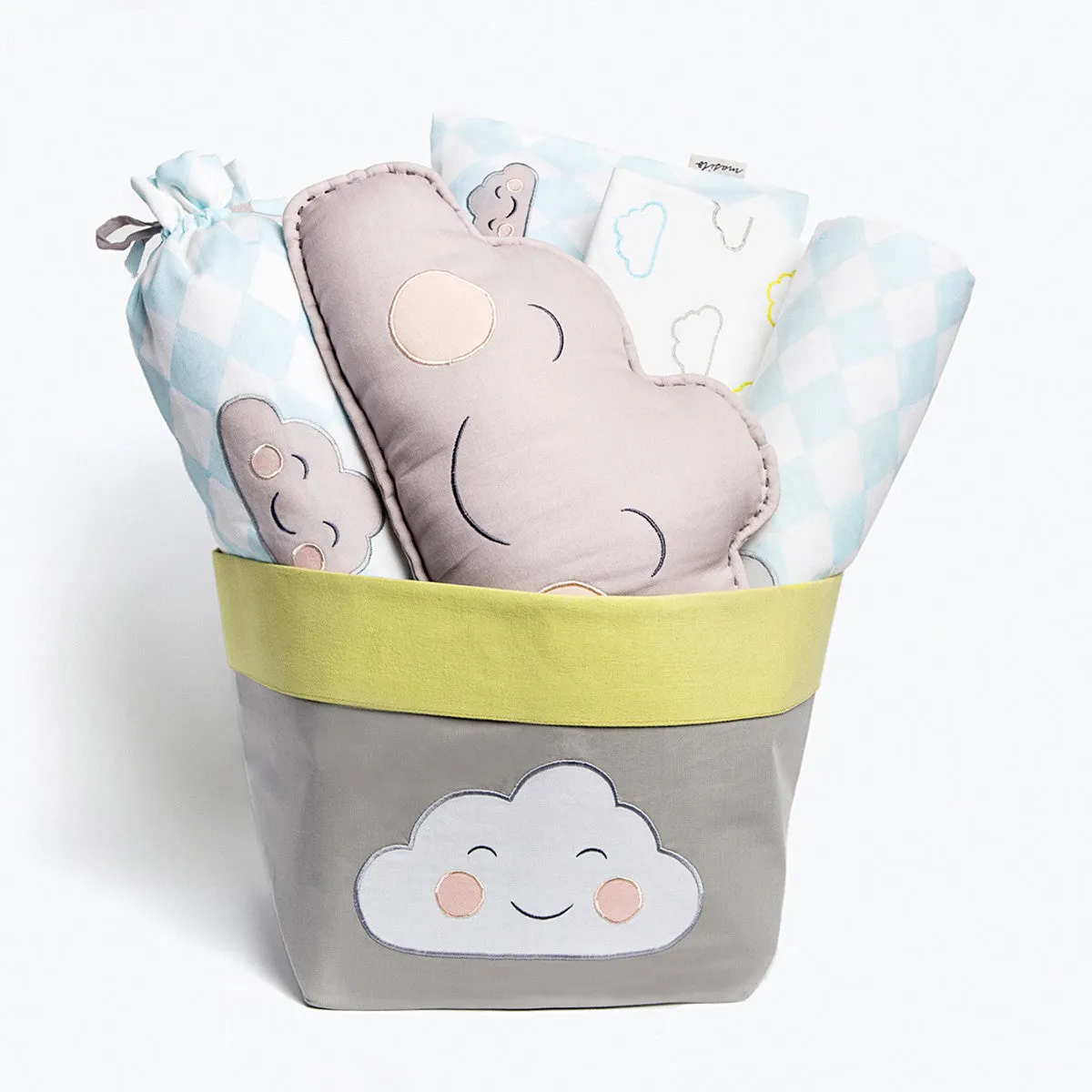 Baby Rock My Crib Gift Basket <br> Blue Cloud<br><span style="font-size: 10px;">Can be Personalised</span>
