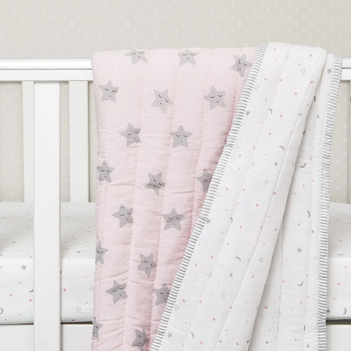 Baby Rock My Crib Gift Basket <br> Pink Star<br><span style="font-size: 10px;">Can be Personalised</span>
