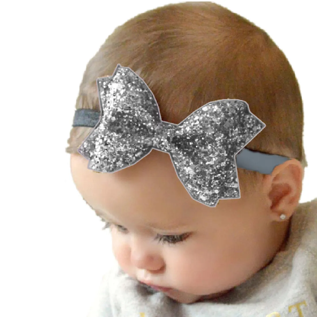 Babymoon Kids Girls Glittering Bow Hairband | Baby Headband | Hair Accessories