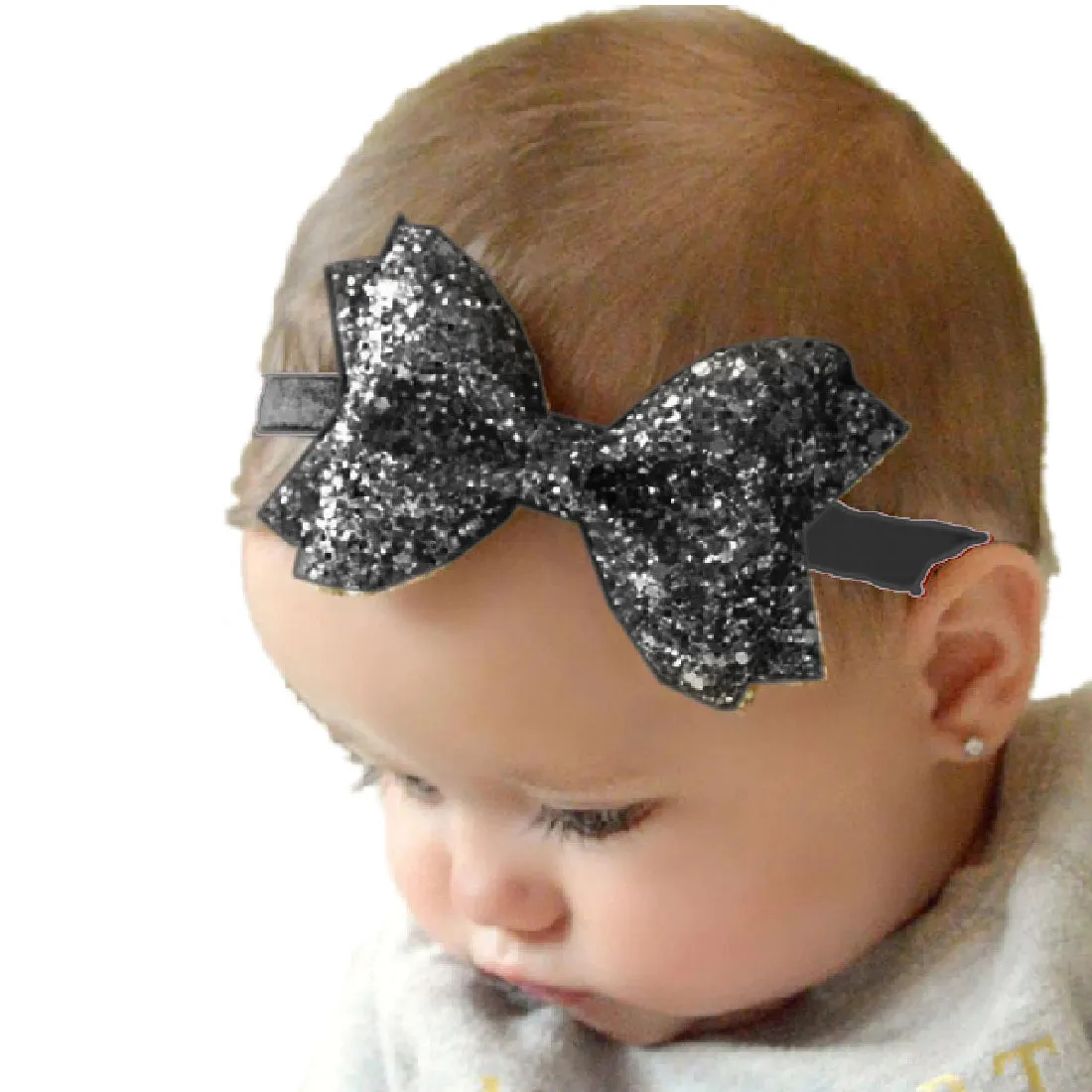 Babymoon Kids Girls Glittering Bow Hairband | Baby Headband | Hair Accessories