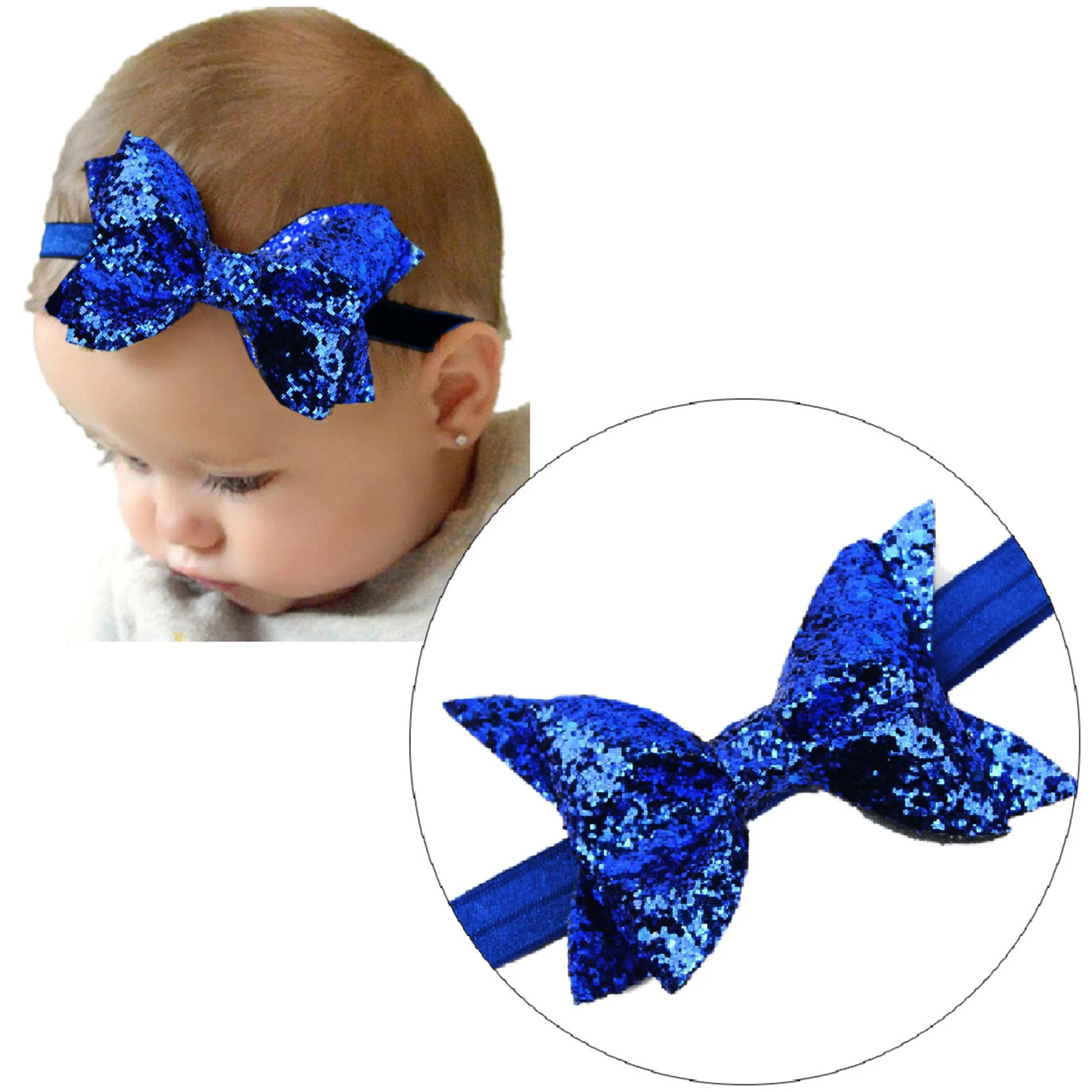 Babymoon Kids Girls Glittering Bow Hairband | Baby Headband | Hair Accessories