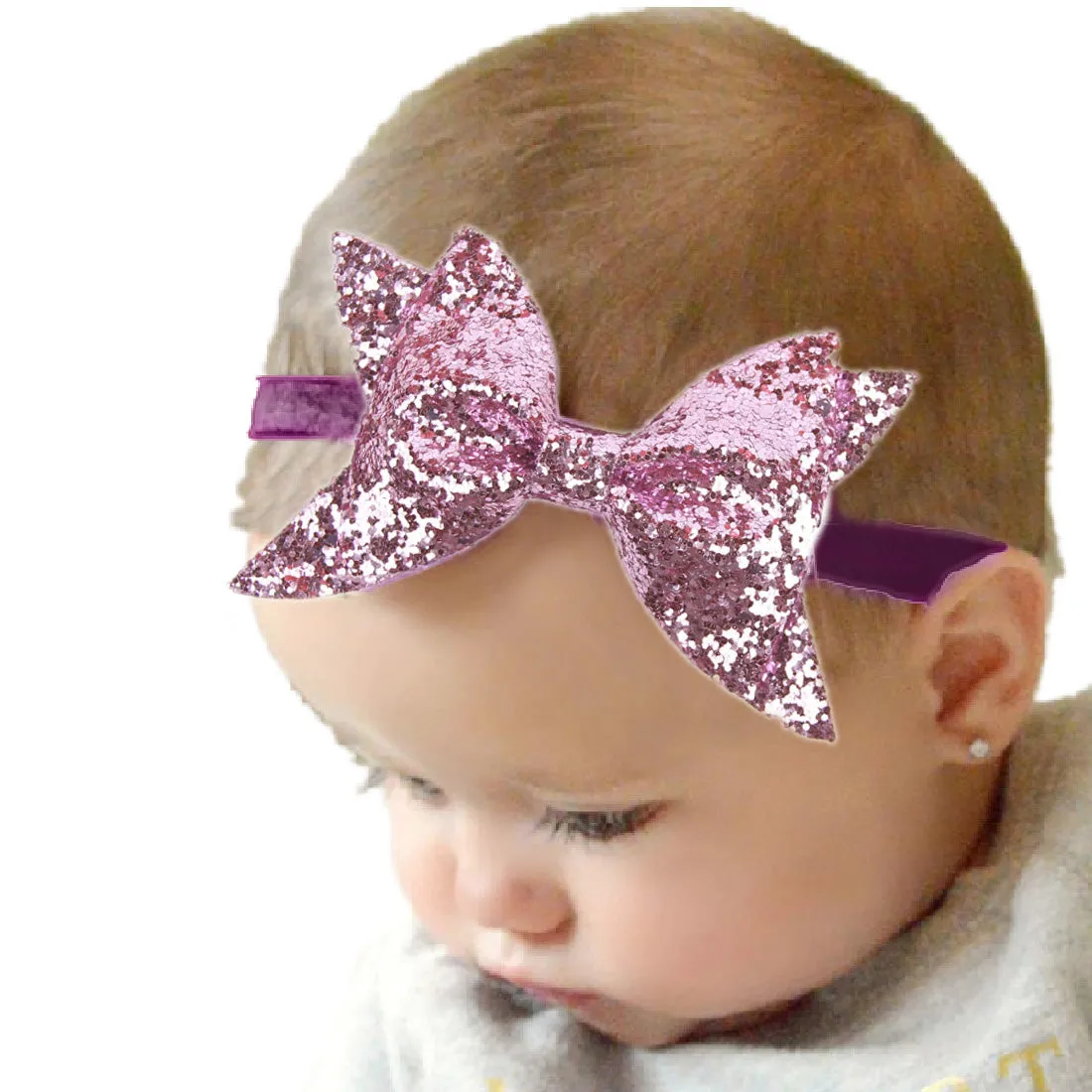 Babymoon Kids Girls Glittering Bow Hairband | Baby Headband | Hair Accessories