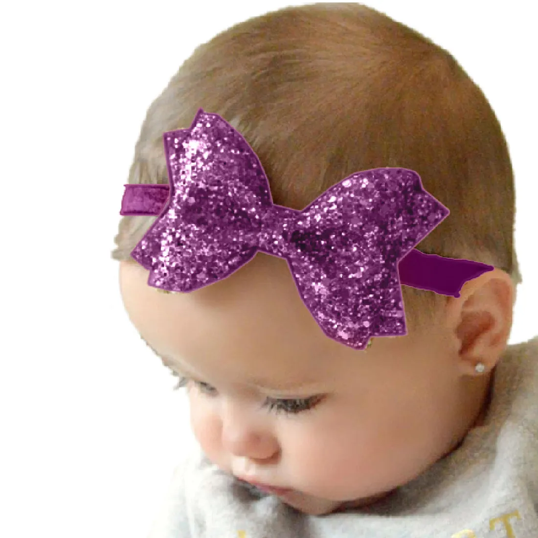 Babymoon Kids Girls Glittering Bow Hairband | Baby Headband | Hair Accessories