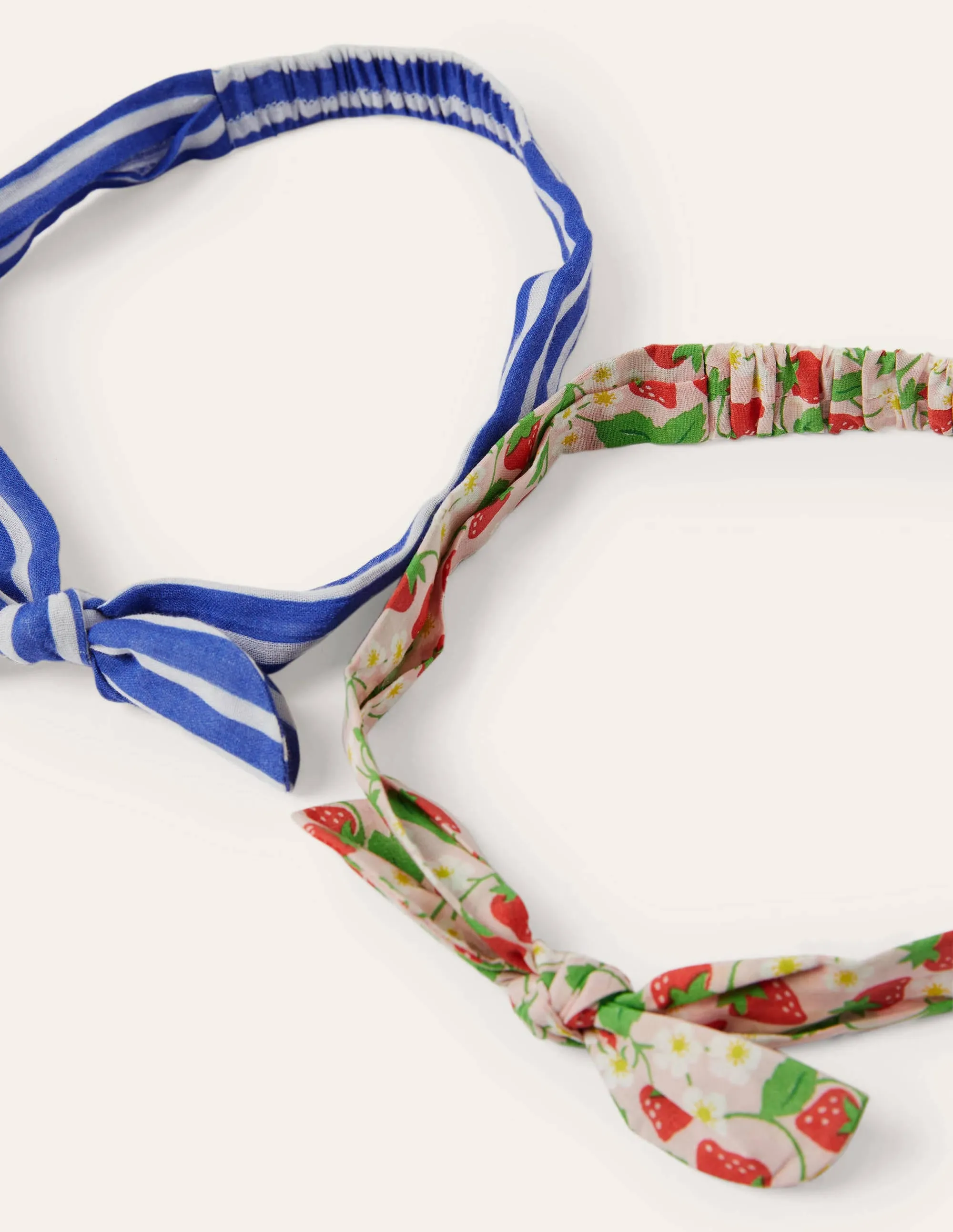 Bow Headbands 2 Pack-Pink Strawberry/Blue