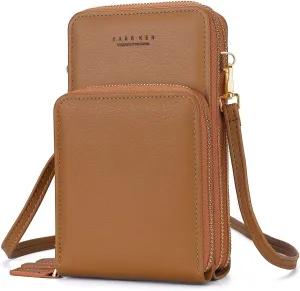 Crossbody Phone Bags for Women Small PU Leather Cellphone Purse Wallet