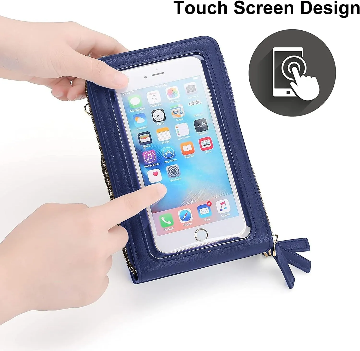 Crossbody Phone Bags for Women Small PU Leather Cellphone Purse Wallet
