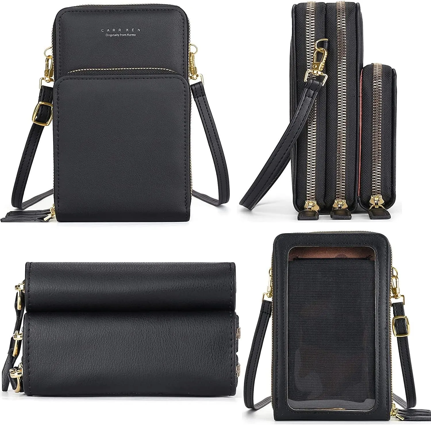 Crossbody Phone Bags for Women Small PU Leather Cellphone Purse Wallet