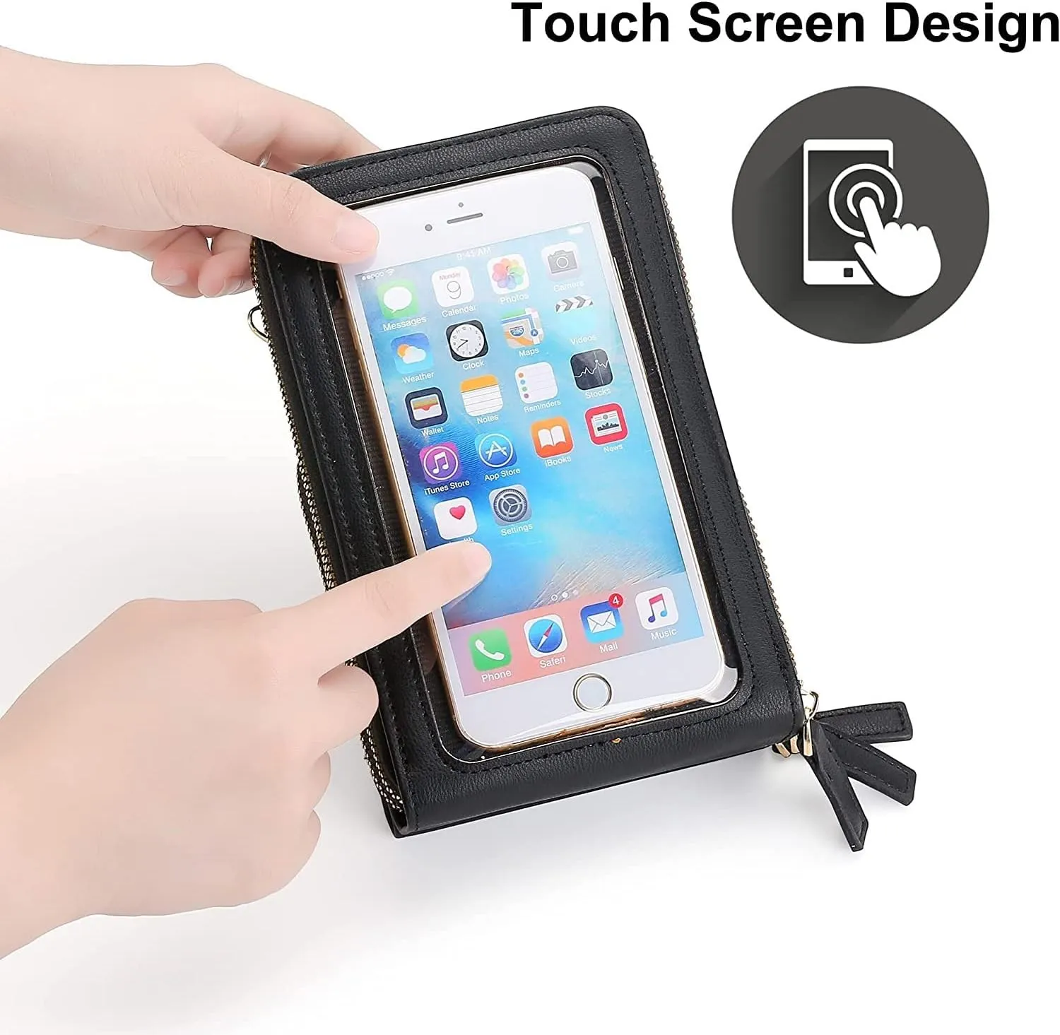 Crossbody Phone Bags for Women Small PU Leather Cellphone Purse Wallet