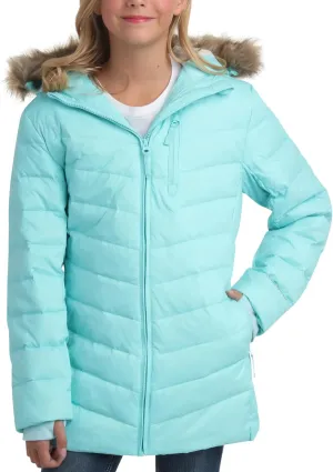 Eddie Bauer Girl's Long Parka Jacket - Down Bubble Coat with Fur Hood for Girls (3-16)