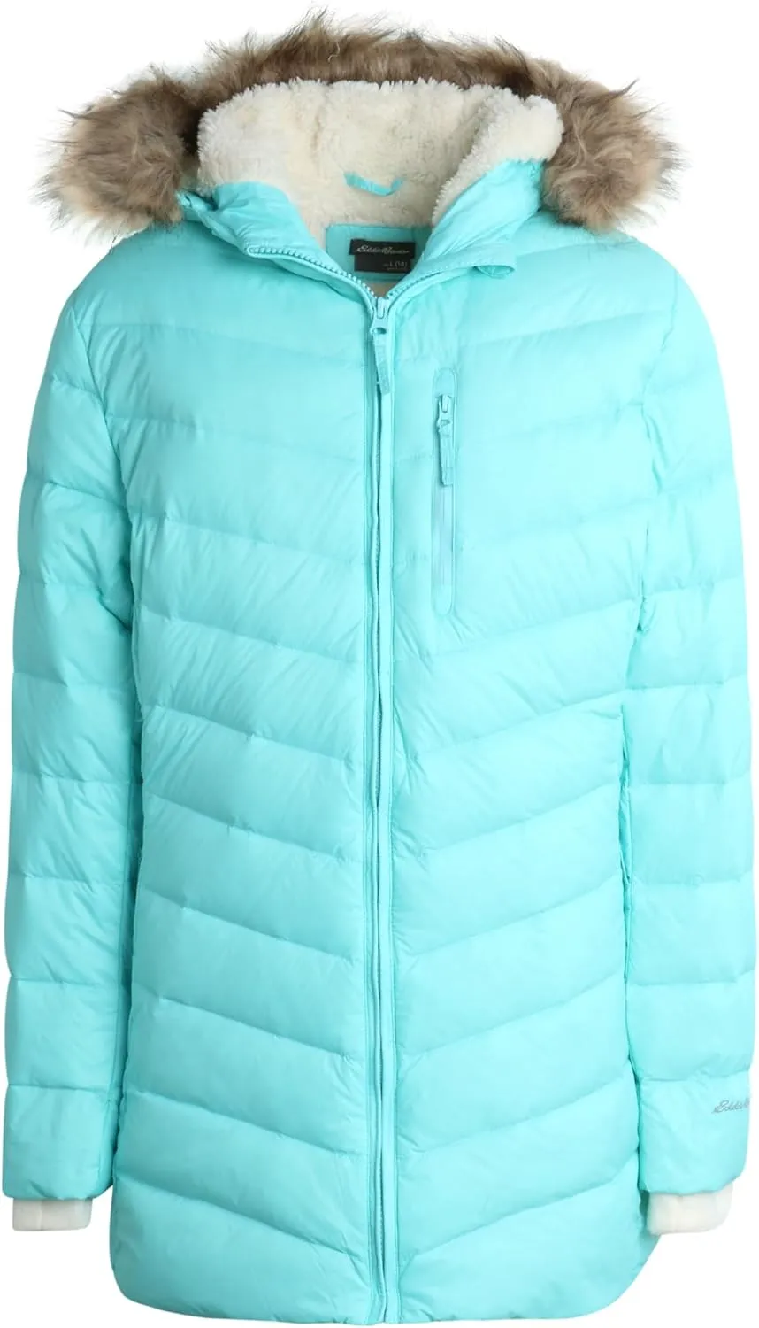 Eddie Bauer Girl's Long Parka Jacket - Down Bubble Coat with Fur Hood for Girls (3-16)