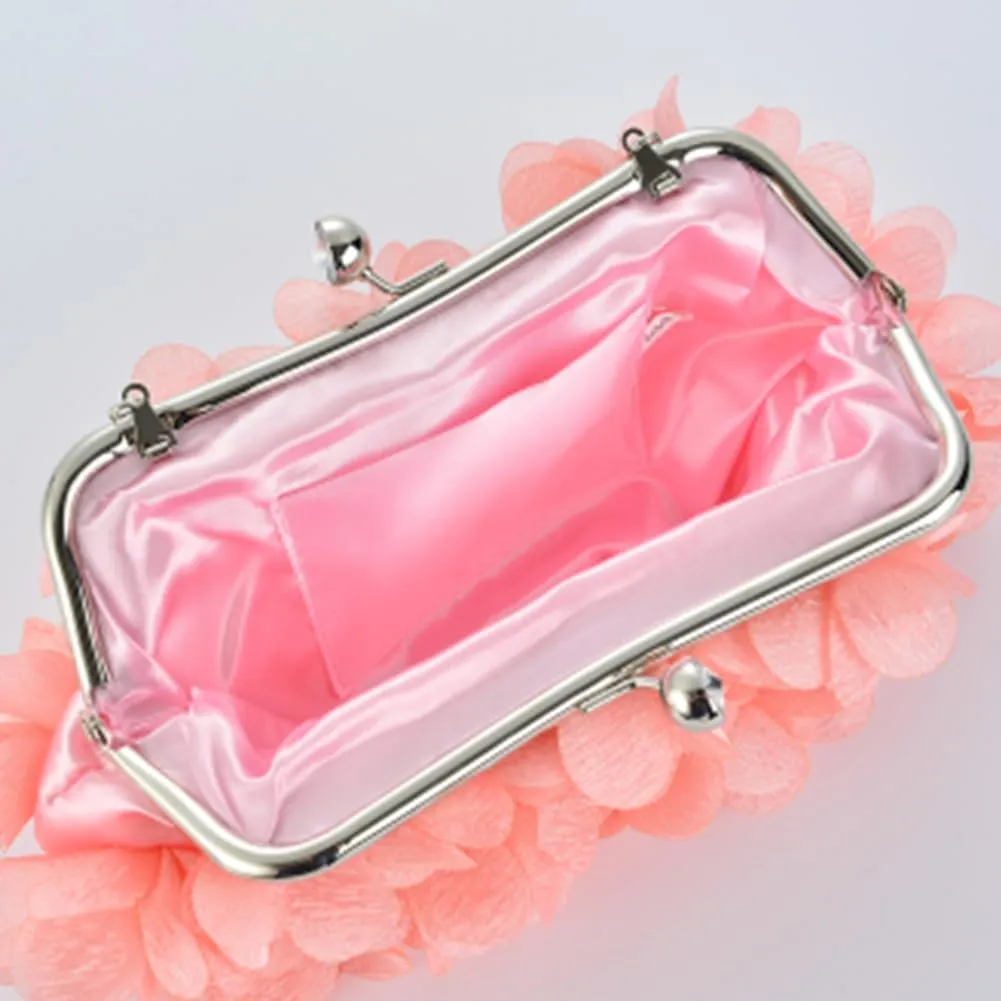 Elegant Evening Clutch Purse, Small Floral Clutch Bag with Detachable Chain for Wedding, Party, Prom
