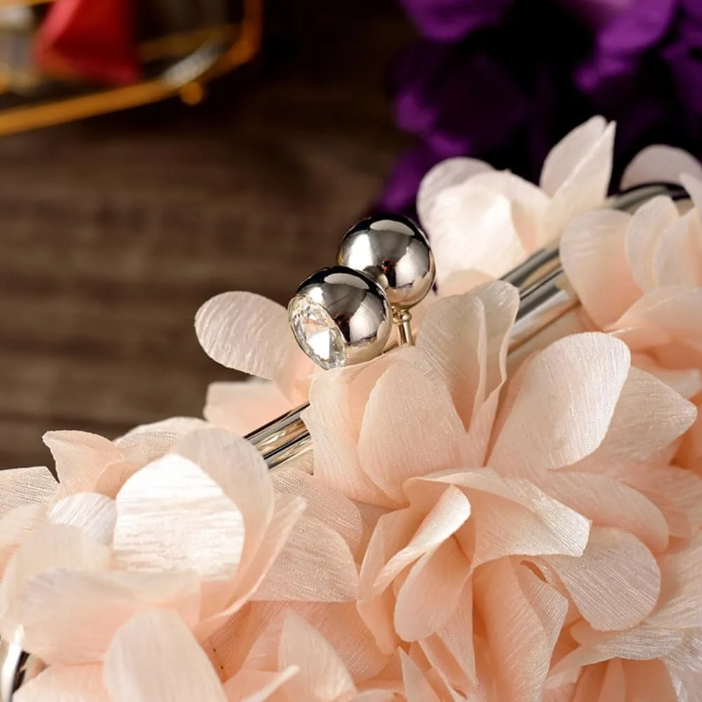 Elegant Evening Clutch Purse, Small Floral Clutch Bag with Detachable Chain for Wedding, Party, Prom