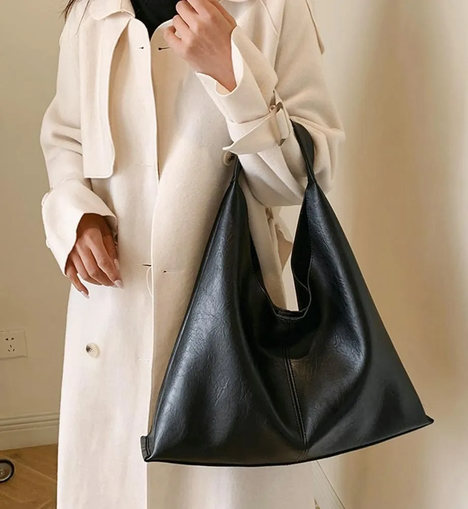 Elegant Shoulder Bags for Women, Large Capacity Handbags, Retro PU Leather Shoulder Wallet, Work Tote Bag 2pcs